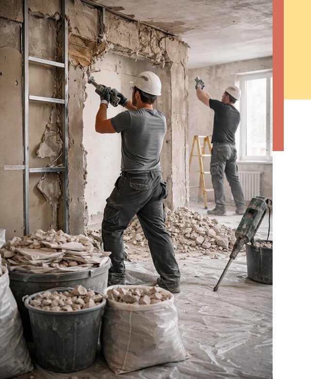 Демонтажные работы в Дедовске от 2969 руб. — услуги и цена под ключ | ОТДЕЛОЧНИК-Ддв