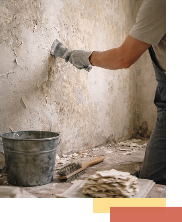 Удаление старой краски со стен в Дедовске качественно и быстро