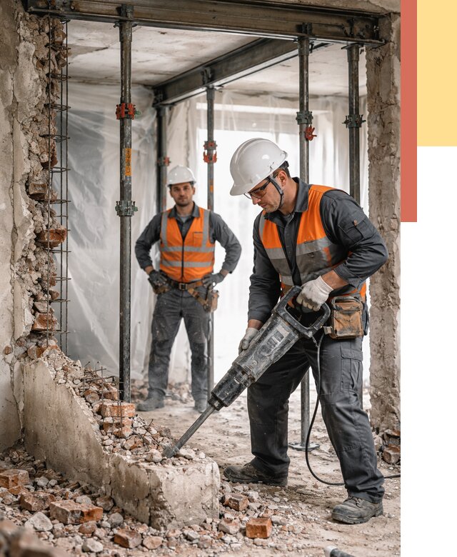 Снос несущих стен в Дедовске от 11270 руб. — демонтаж несущей стены под ключ | ОТДЕЛОЧНИК-Ддв