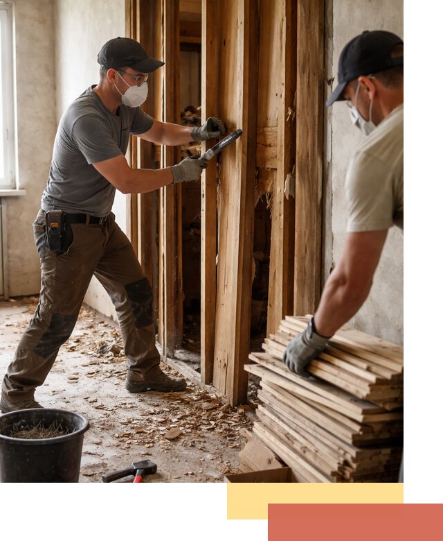 Демонтаж деревянных перегородок в Дедовске быстро и аккуратно