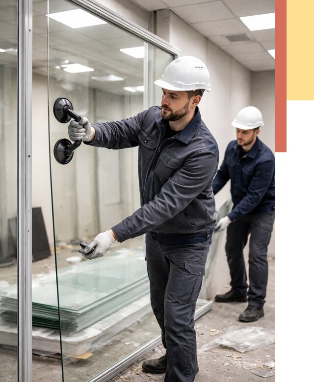 Демонтаж стеклянных перегородок в Дедовске от 3518 руб. — быстро и недорого | ОТДЕЛОЧНИК-Ддв