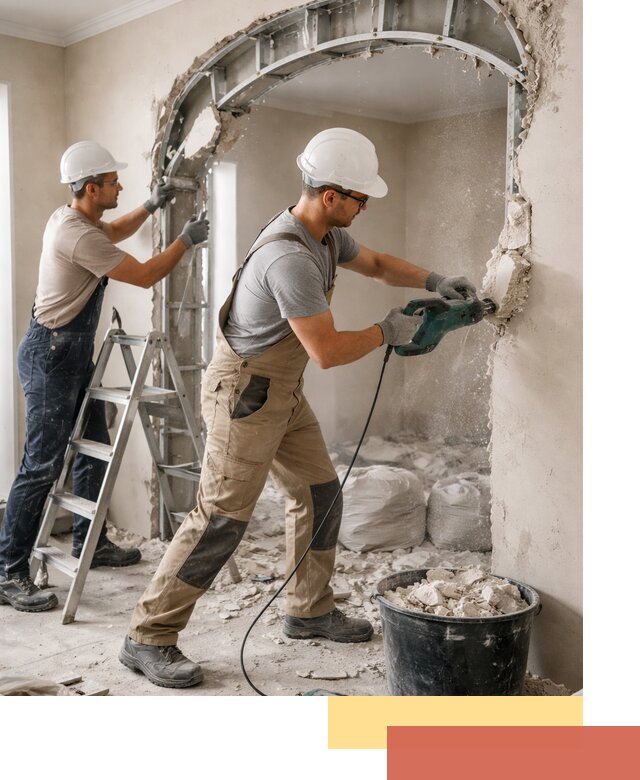 Демонтаж гипсокартонной арки в Дедовске быстро и аккуратно