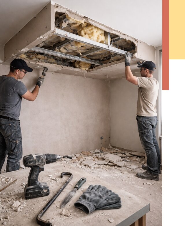 Демонтаж короба из гипсокартона в Дедовске от 1671 руб. — быстро и недорого | ОТДЕЛОЧНИК-Ддв