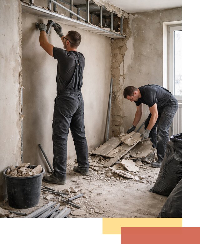 Демонтаж короба из гипсокартона в Дедовске быстро и аккуратно