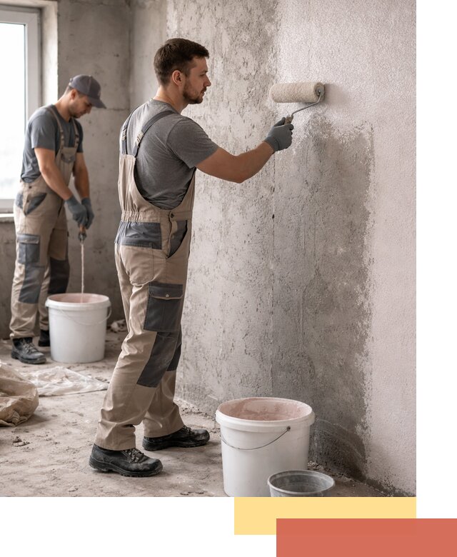 Нанесение бетоноконтакта на стены в Дедовске для последующей отделки