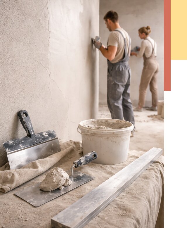 Штукатурка стен гипсовая в Дедовске от 4948 руб/м2 — быстро и недорого | ОТДЕЛОЧНИК-Ддв