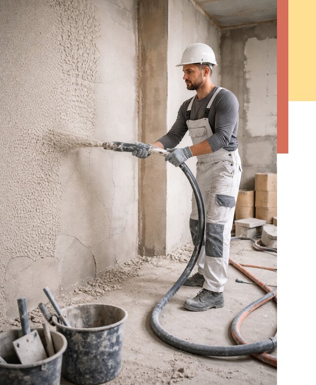 Машинная штукатурка стен в Дедовске под ключ от 7147 руб./м2 | ОТДЕЛОЧНИК-Ддв