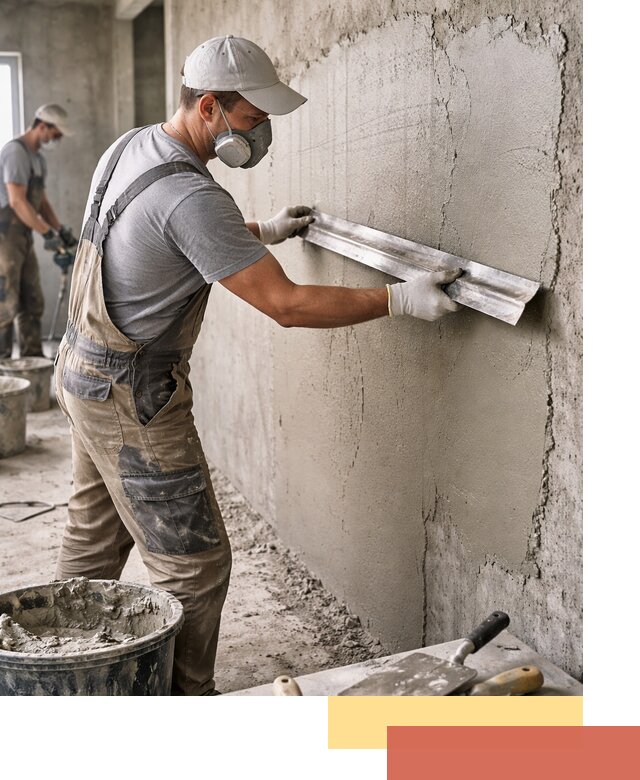 Штукатурка бетонных стен в Дедовске качественно и долговечно