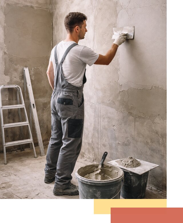 Штукатурка стен в ванной под ключ в Дедовске