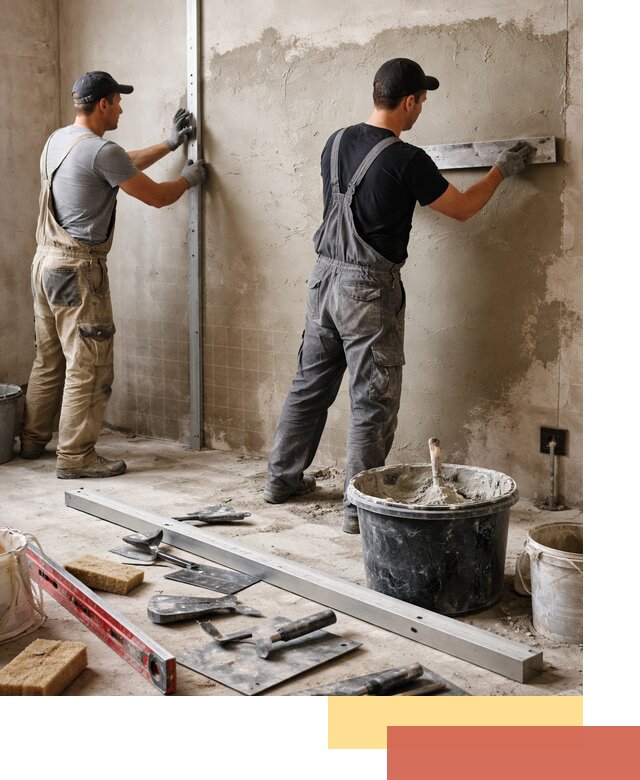 Профессиональная штукатурка стен под плитку в Дедовске