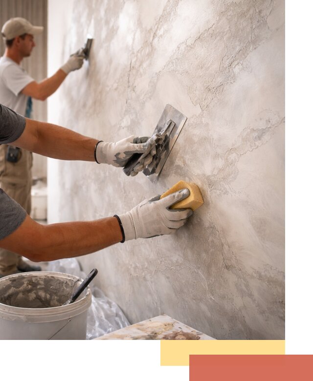 Декоративная штукатурка под мрамор в Дедовске для стен и потолков