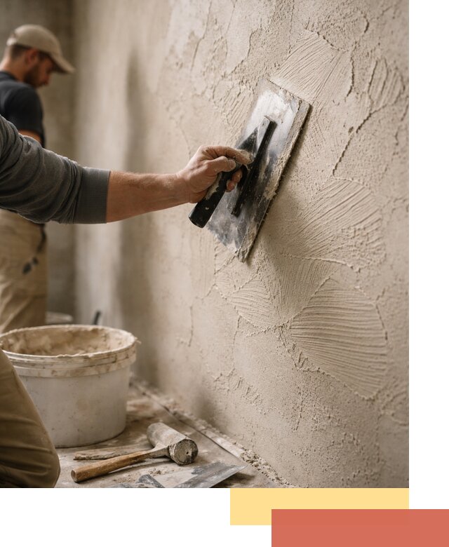 Фактурная штукатурка стен в Дедовске — монтаж, отделка, реставрация