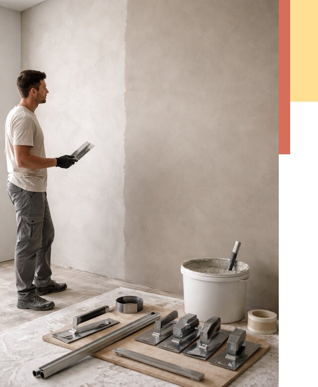 Нанесение микроцемента на стены в Дедовске от 3518 руб./м2 под ключ | ОТДЕЛОЧНИК-Ддв