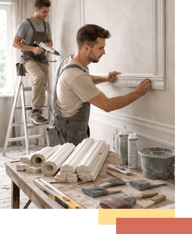 Монтаж лепнины на стены в Дедовске профессионально и качественно