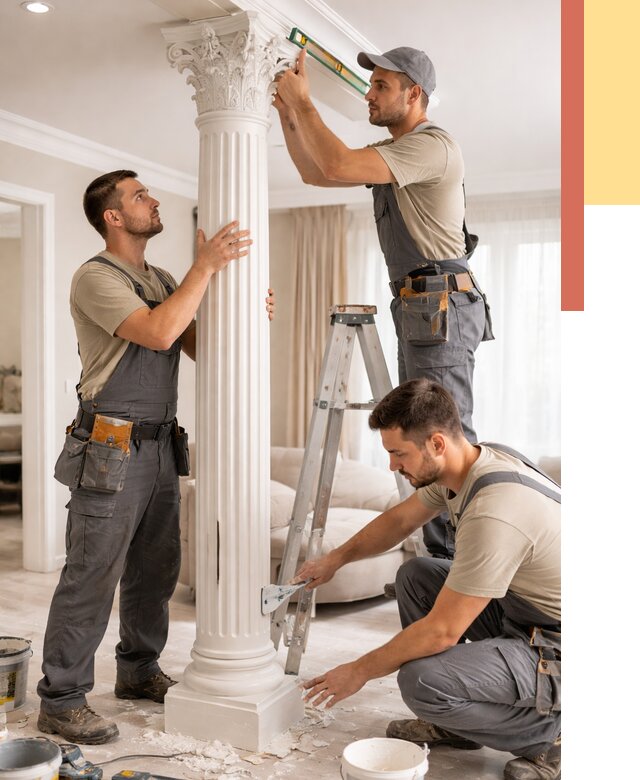 Установка декоративных колонн в Дедовске от 13194 руб. под ключ | ОТДЕЛОЧНИК-Ддв