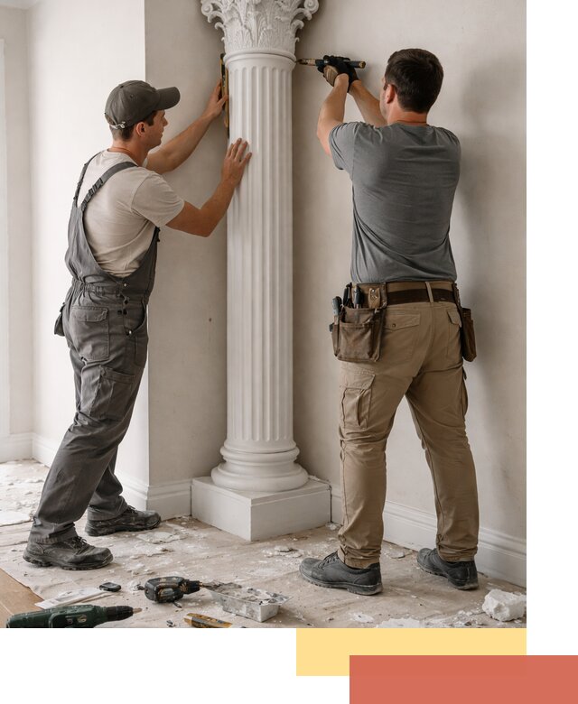 Установка декоративных колонн в Дедовске под ключ