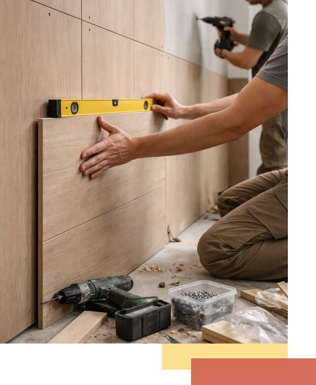 Профессиональный монтаж МДФ панелей на стены в Дедовске