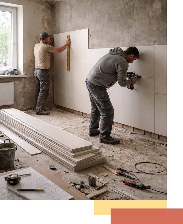 Монтаж ПВХ панелей на стены в Дедовске качественно и быстро