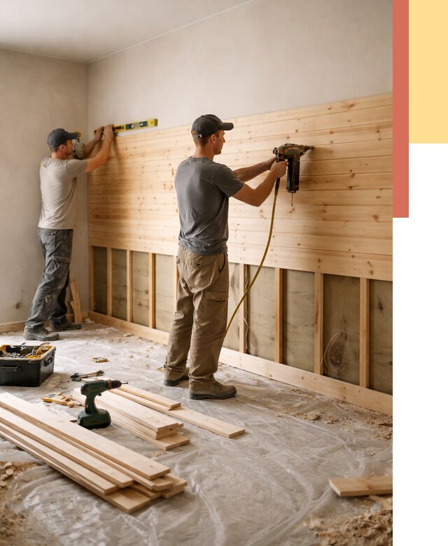 Монтаж деревянной вагонки на стены в Дедовске от 8246 руб. | Услуги монтажа вагонки | ОТДЕЛОЧНИК-Ддв