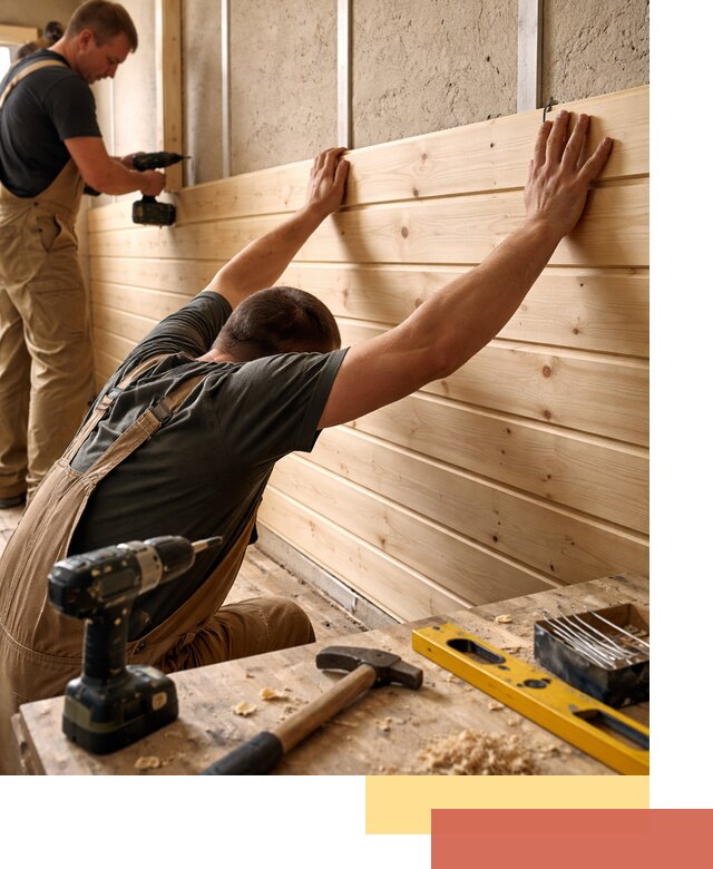 Монтаж деревянной вагонки на стены в Дедовске быстро и качественно