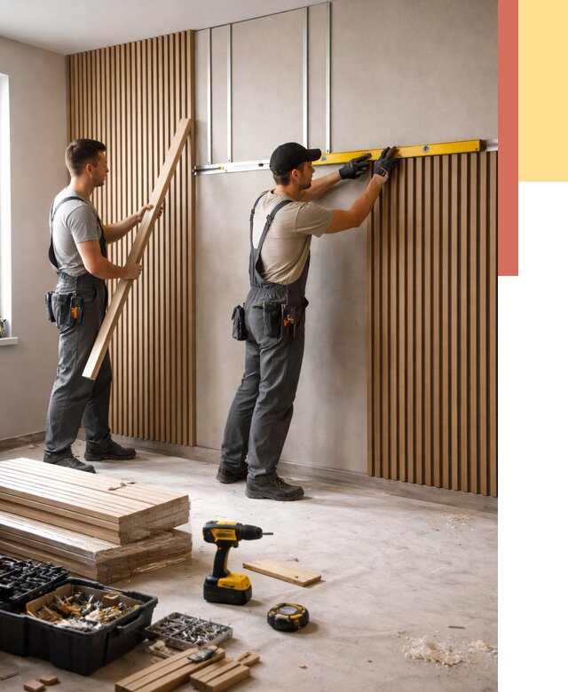 Монтаж реечных панелей на стены в Дедовске от 1319 руб. — быстро и недорого | ОТДЕЛОЧНИК-Ддв