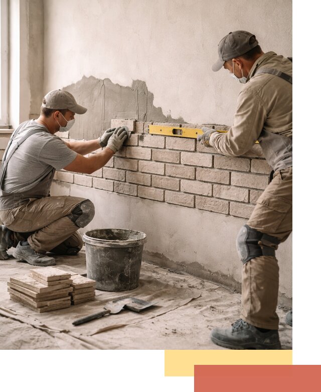 Монтаж декоративного кирпича профессионально в Дедовске