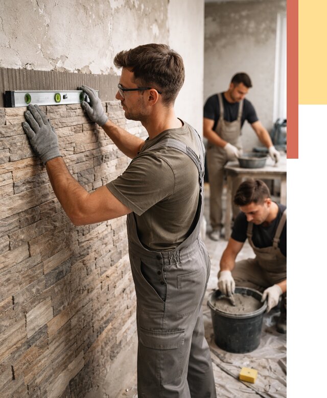 Монтаж искусственного камня в Дедовске от 4948 руб. под ключ | ОТДЕЛОЧНИК-Ддв