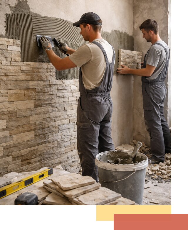 Монтаж искусственного камня в Дедовске — облицовка стен и фасадов