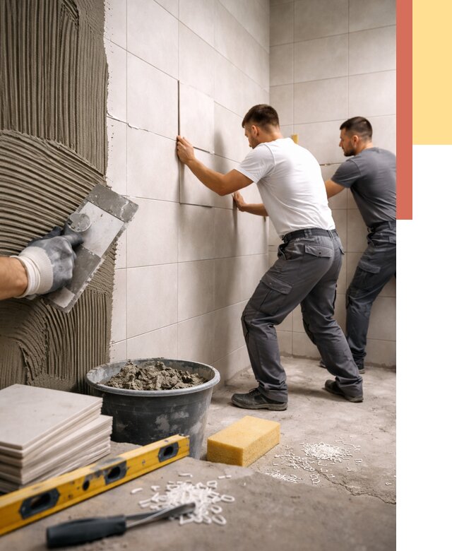 Укладка плитки на стены в Дедовске от 935 руб. — качественно и недорого | ОТДЕЛОЧНИК-Ддв