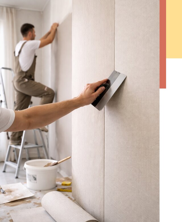 Поклейка текстильных обоев в Дедовске от 4948 руб. под ключ | ОТДЕЛОЧНИК-Ддв