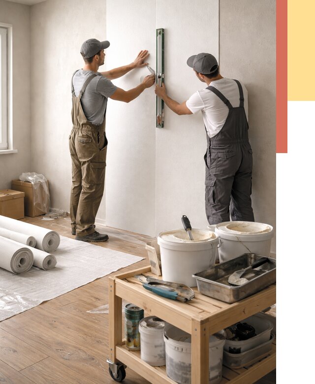 Поклейка стеклообоев в Дедовске от 7147 руб. за м2 — быстро и недорого | ОТДЕЛОЧНИК-Ддв