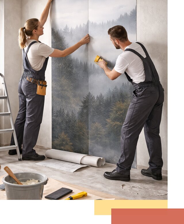 Поклейка фотообоев профессионально в Дедовске под ключ