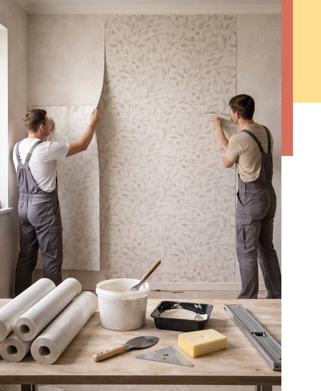 Поклейка обоев с подбором рисунка в Дедовске от 3848 руб. | ОТДЕЛОЧНИК-Ддв - быстро и недорого