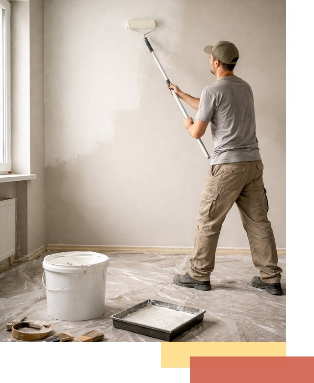 Покраска стен латексной краской в Дедовске качественно и быстро