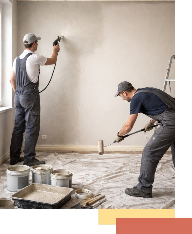 Покраска стен моющейся краской и защита поверхностей в Дедовске