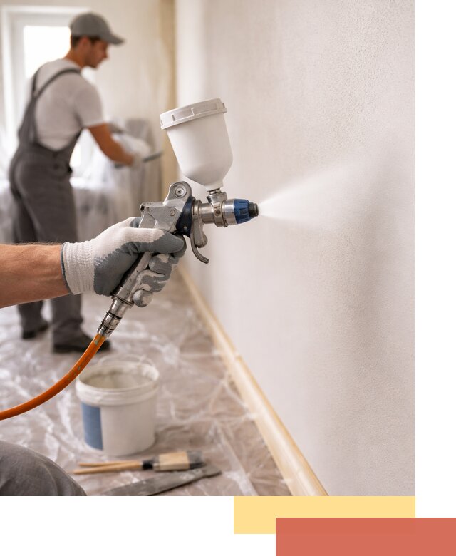 Покраска стен краскопультом в Дедовске быстро и качественно