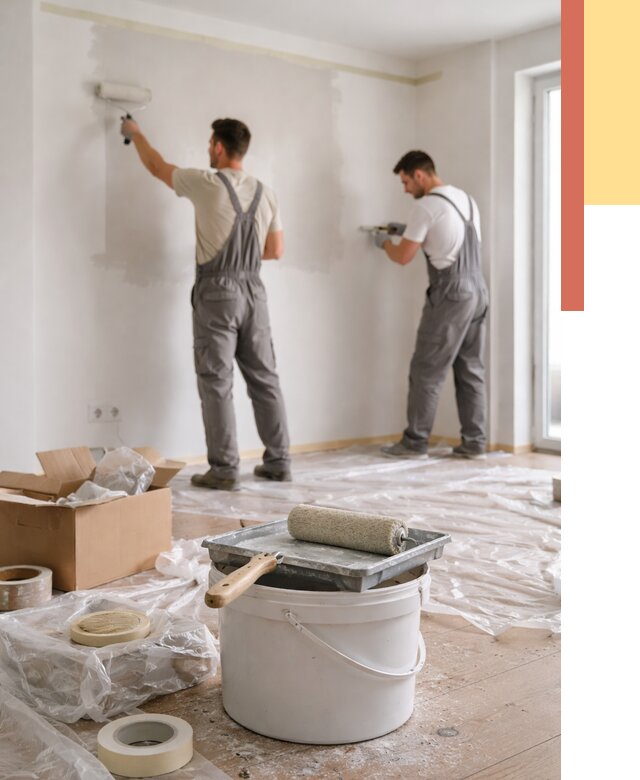 Покраска стен в квартире в Дедовске от 2749 руб/м2 — быстро и недорого | ОТДЕЛОЧНИК-Ддв