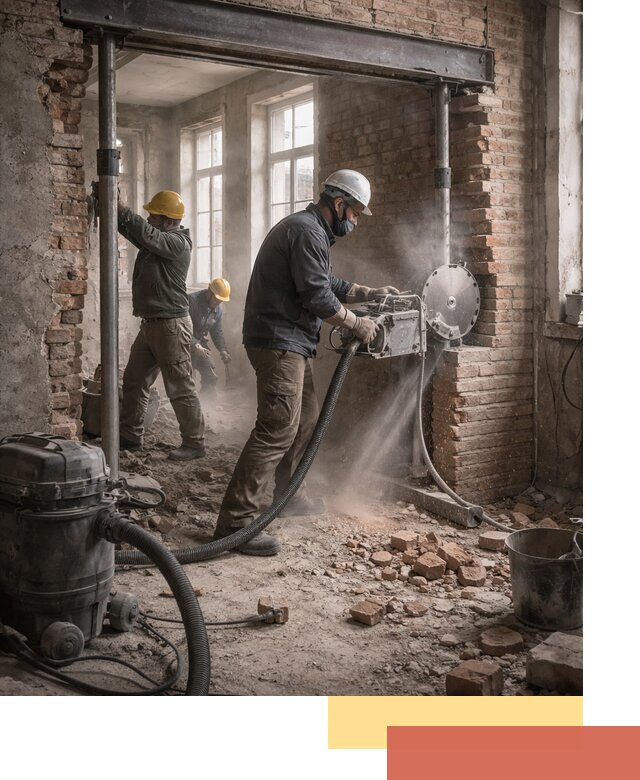 Прорезка проема в стене под дверной или оконный проем в Дедовске