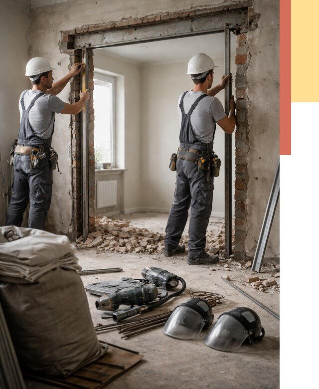 Расширение дверного проема в Дедовске от 13744 руб. под ключ | ОТДЕЛОЧНИК-Ддв