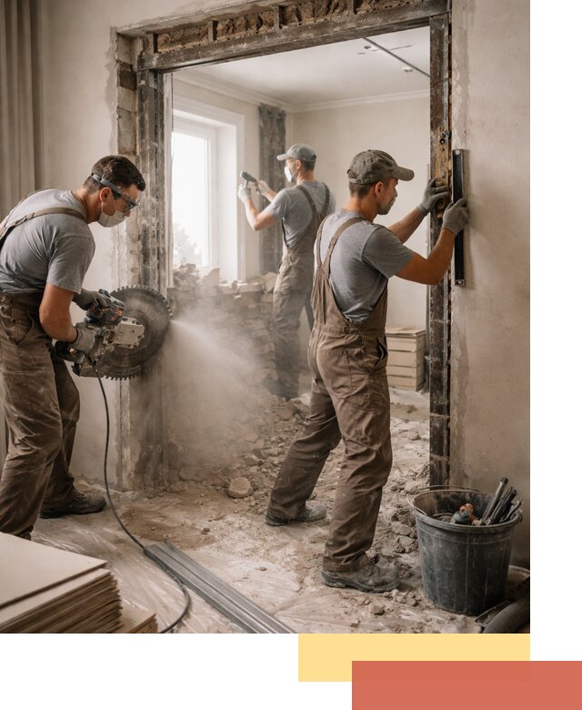 Расширение дверного проема под установку новой двери в Дедовске