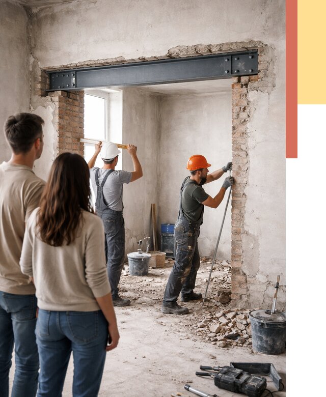 Усиление проема в стене в Дедовске от 10445 руб. — усиление дверного проема металлоконструкцией | ОТДЕЛОЧНИК-Ддв