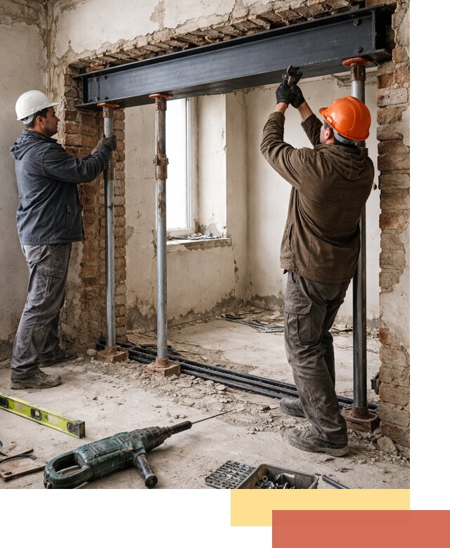 Усиление проема в стене в Дедовске для расширения и безопасности