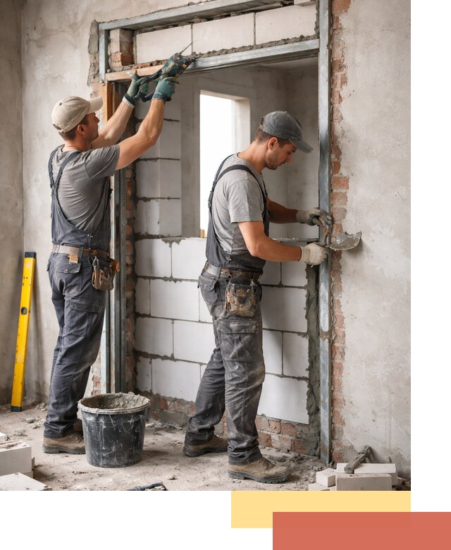 Закладка дверного проема под ключ в Дедовске: демонтаж, монтаж, отделка