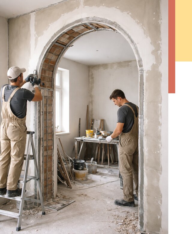 Устройство арочного проема в Дедовске от 10445 руб. под ключ — быстро и недорого | ОТДЕЛОЧНИК-Ддв