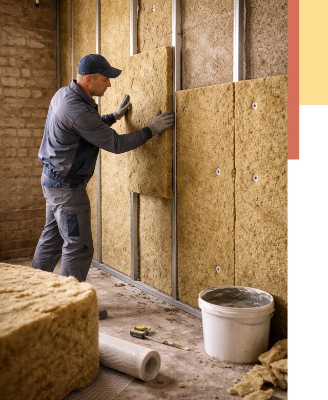 Утепление стен минватой в Дедовске от 1484 руб./м2 — недорого и быстро | ОТДЕЛОЧНИК-Ддв