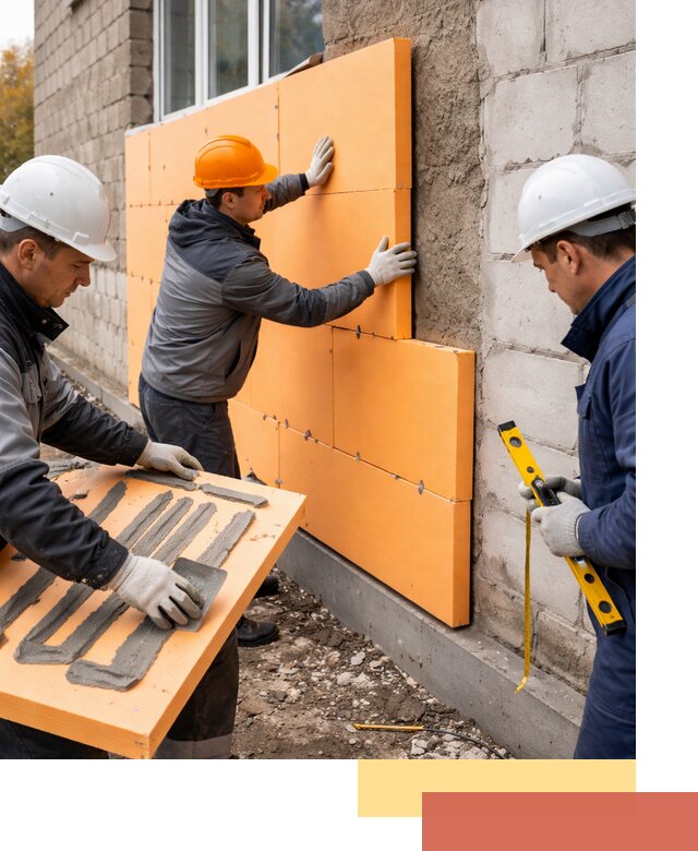 Утепление фасада пеноплексом под ключ в Дедовске