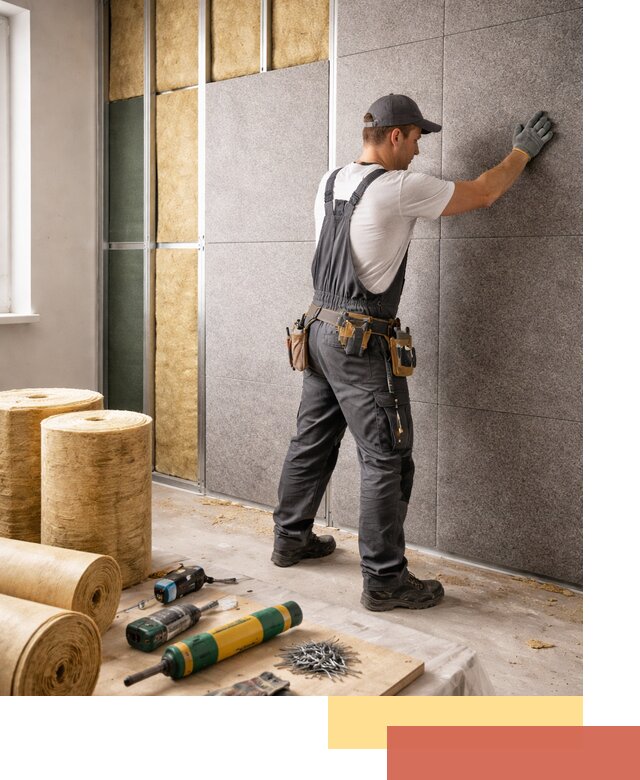 Профессиональная шумоизоляция стен в Дедовске для квартиры и офиса