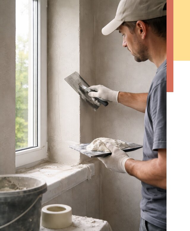 Штукатурка откосов в Дедовске от 4948 руб/м² — услуги и выравнивание под ключ | ОТДЕЛОЧНИК-Ддв