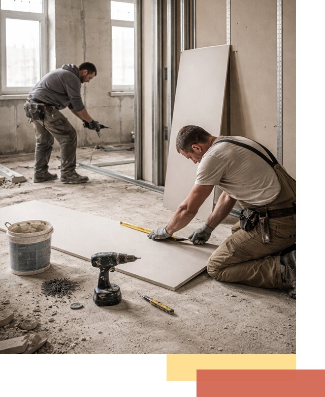 Кладка перегородок из ПГП под ключ в Дедовске