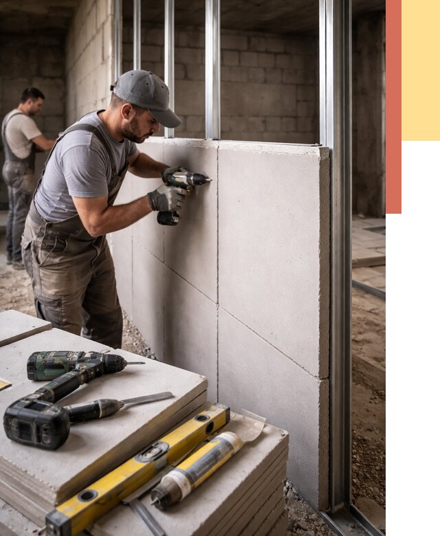 Кладка влагостойких перегородок ПГП в Дедовске от 1319 руб. под ключ | ОТДЕЛОЧНИК-Ддв